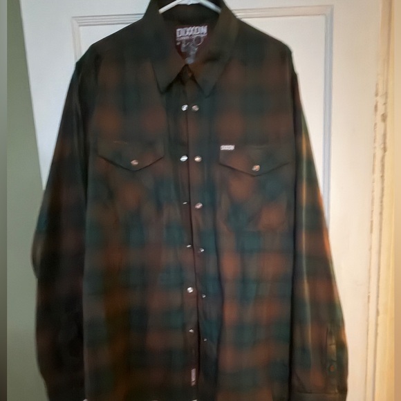 DIXXON Other - DIXXON Green and Brown Plaid Casual Button Down Shirt